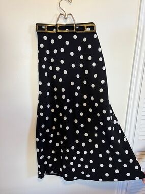Polka Dot Midi Skirt